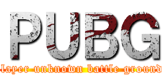 ＰＵＢＧ (player unknown battle ground)