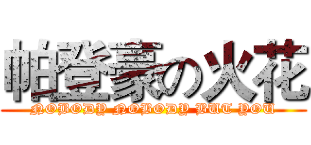 帕登豪の火花 (NOBODY NOBODY BUT YOU)