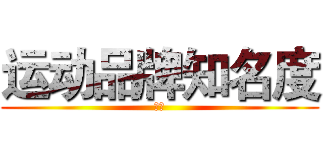 运动品牌知名度 (调查)