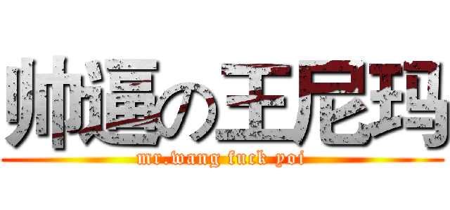 帅逼の王尼玛 (mr.wang fuck yoi)