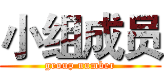 小组成员 (group number)