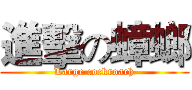 進擊の蟑螂 (Large cockroach)