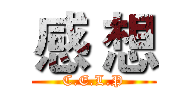 感 想 (C.E.L.P)