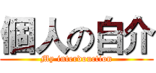 個人の自介 (My interdouction)