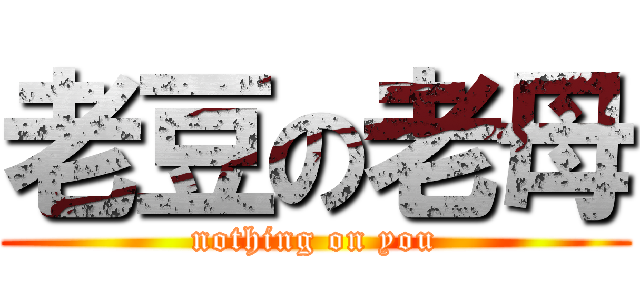 老豆の老母 (nothing on you)