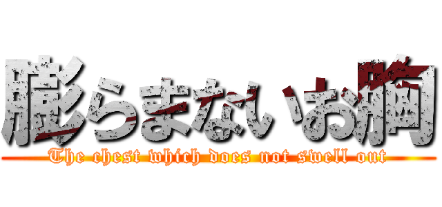 膨らまないお胸 (The chest which does not swell out)