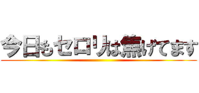 今日もセロリは焦げてます ()
