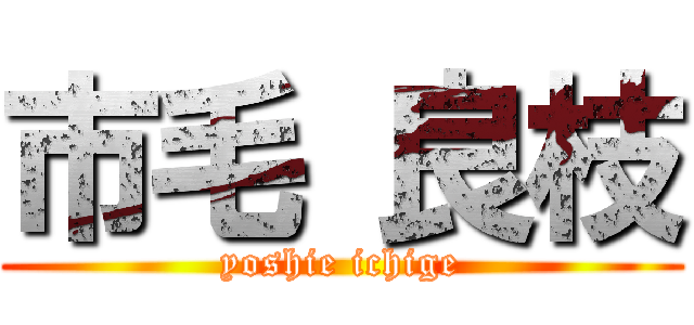 市毛 良枝 (yoshie ichige)