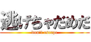 逃げちゃだめだ (don\'t escape)