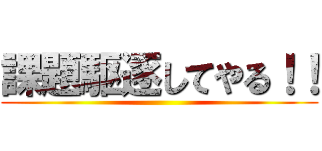課題駆逐してやる！！ ()