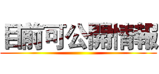 目前可公開情報 ()