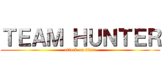 ＴＥＡＭ ＨＵＮＴＥＲ (attack on titan)