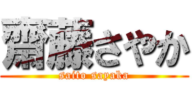 齋藤さやか (saito sayaka)