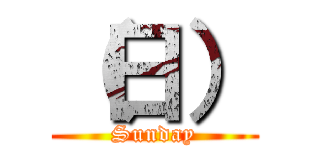 （日） (Sunday)