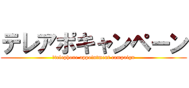 テレアポキャンペーン (	telephone appointment campaign)