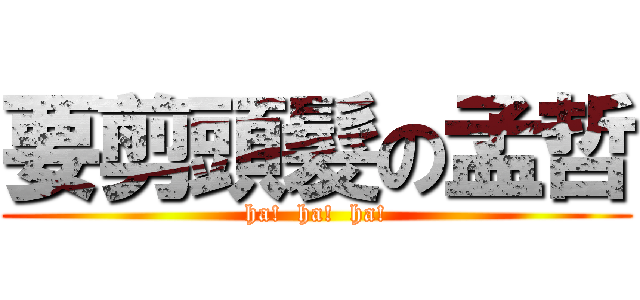 要剪頭髮の孟哲 (ha!  ha!  ha!)
