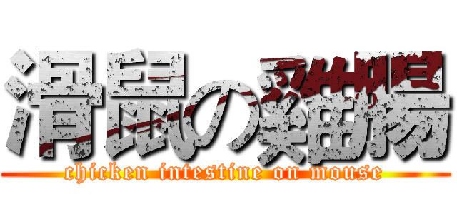 滑鼠の雞腸 (chicken intestine on mouse)