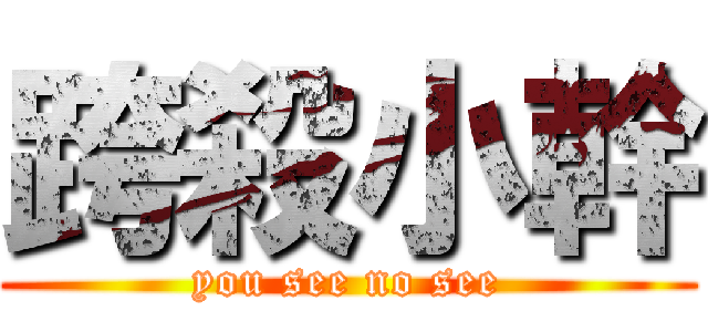 跨殺小幹 (you see no see)