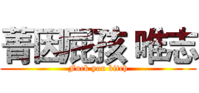 菁因屁孩 唯志 (Fuck you bitch)