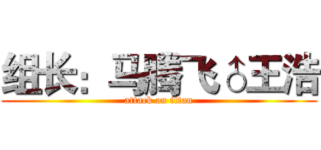 组长：马腾飞♂王浩 (attack on titan)