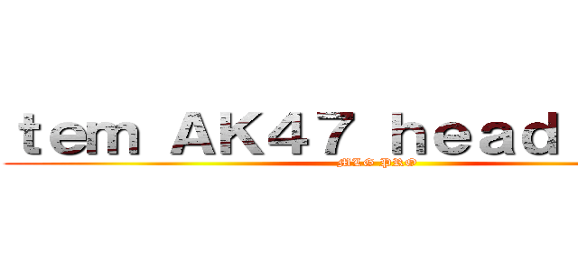 ｔｅｍ ＡＫ４７ ｈｅａｄ ｓｈｏｔ (MLG PRO)