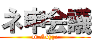 ネ申会議 (on Skype)