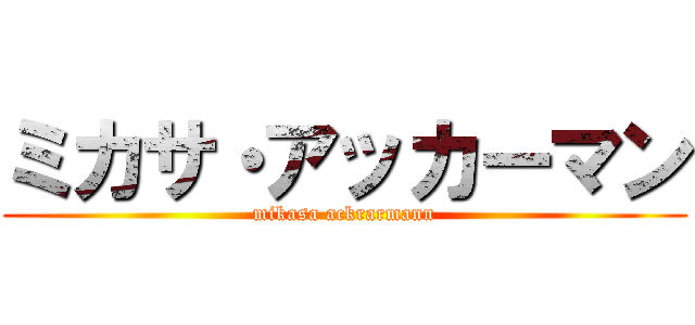 ミカサ・アッカーマン (mikasa ackrarmann)