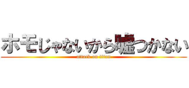 ホモじゃないから嘘つかない (attack on titan)