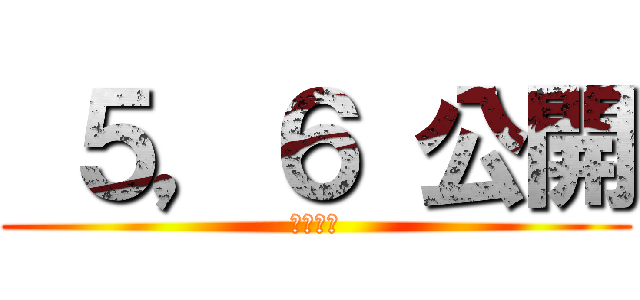  ５，６ 公開 (２０５６)