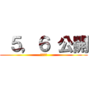  ５，６ 公開 (２０５６)