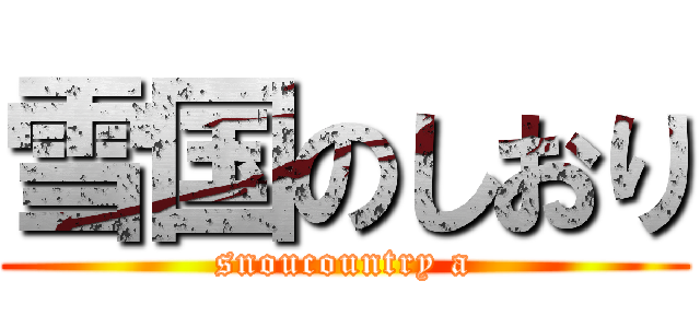 雪国のしおり (snoucountry a)