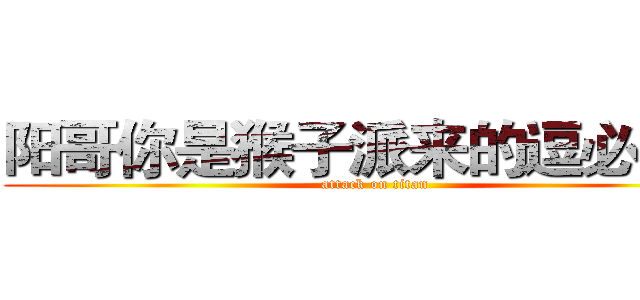 阳哥你是猴子派来的逗必吗？ (attack on titan)