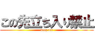 この先立ち入り禁止 (keep out)
