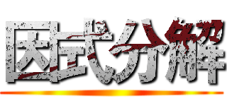 因式分解 ()