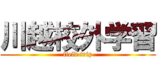 川越校外学習 (field trip)