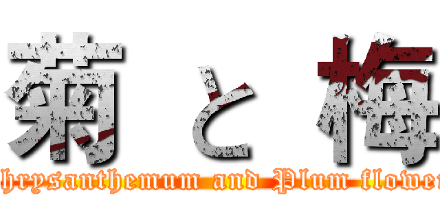 菊  と  梅 (Chrysanthemum and Plum flower)