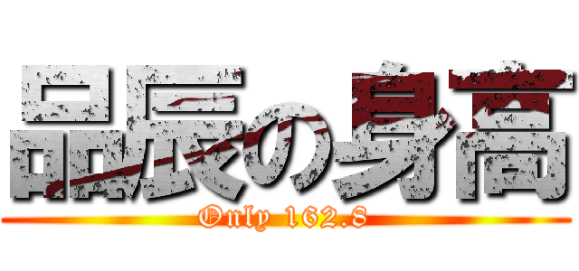 品辰の身高 (Only 162.8)