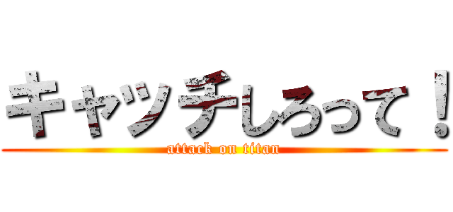 キャッチしろって！ (attack on titan)