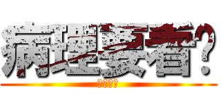 病理要看啥 (讓他去吧)