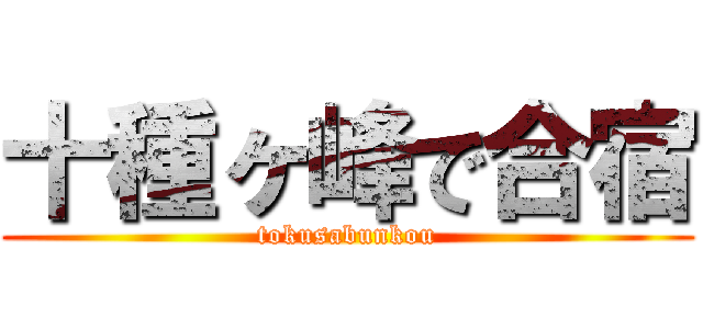 十種ヶ峰で合宿 (tokusabunkou)