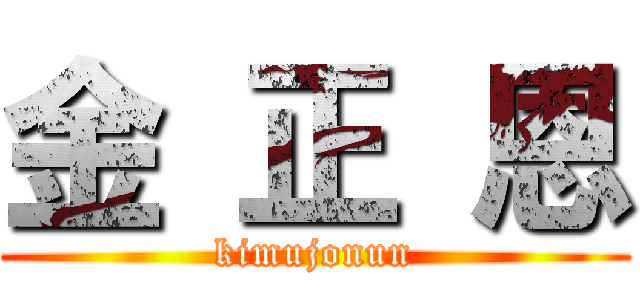 金 正 恩 (kimujonun)