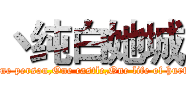 丶纯白她城 (One person,One castle,One life of hurt.)