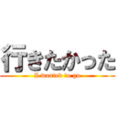 行きたかった (I wanted to go)