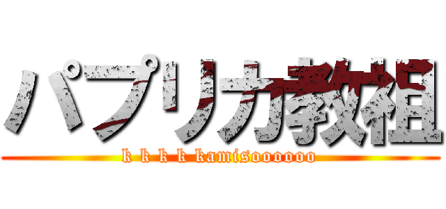 パプリカ教祖 (k k k k kamisoooooo)