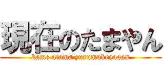 現在のたまやん (kame atama zurumukeyaaan)