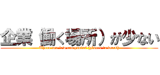 企業（働く場所）が少ない (There are few companies (places to work))