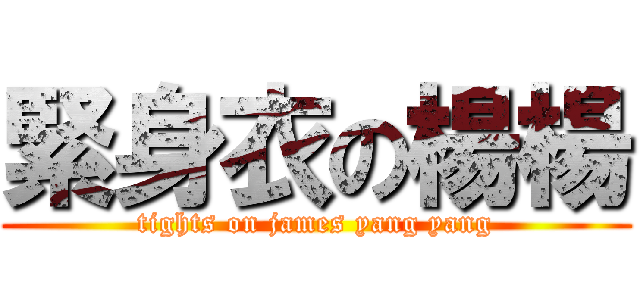 緊身衣の楊楊 (tights on james yang yang)