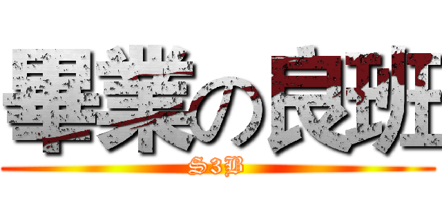 畢業の良班 (S3B)