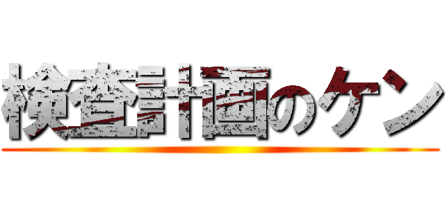 検査計画のケン ()