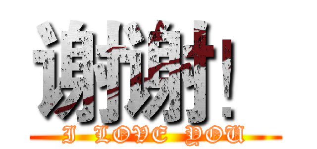 谢谢！ (I  LOVE  YOU)